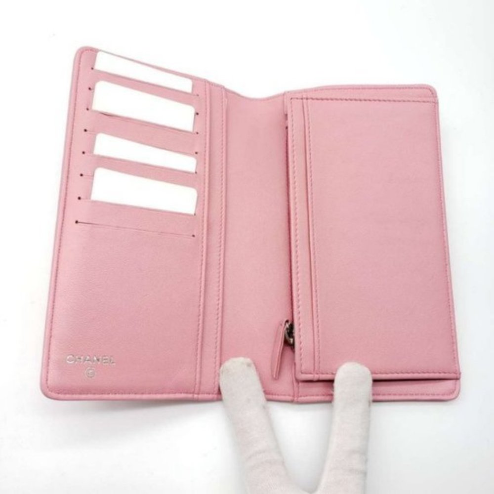 Authentic Chanel Camellia Rose Pink Bifold Wallet - Picture 12 of 15